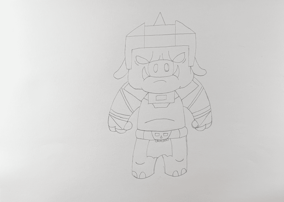 How to Draw General Chungus – Step 3