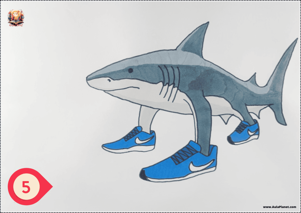 How to Draw Tralalero Tralala – Step 5