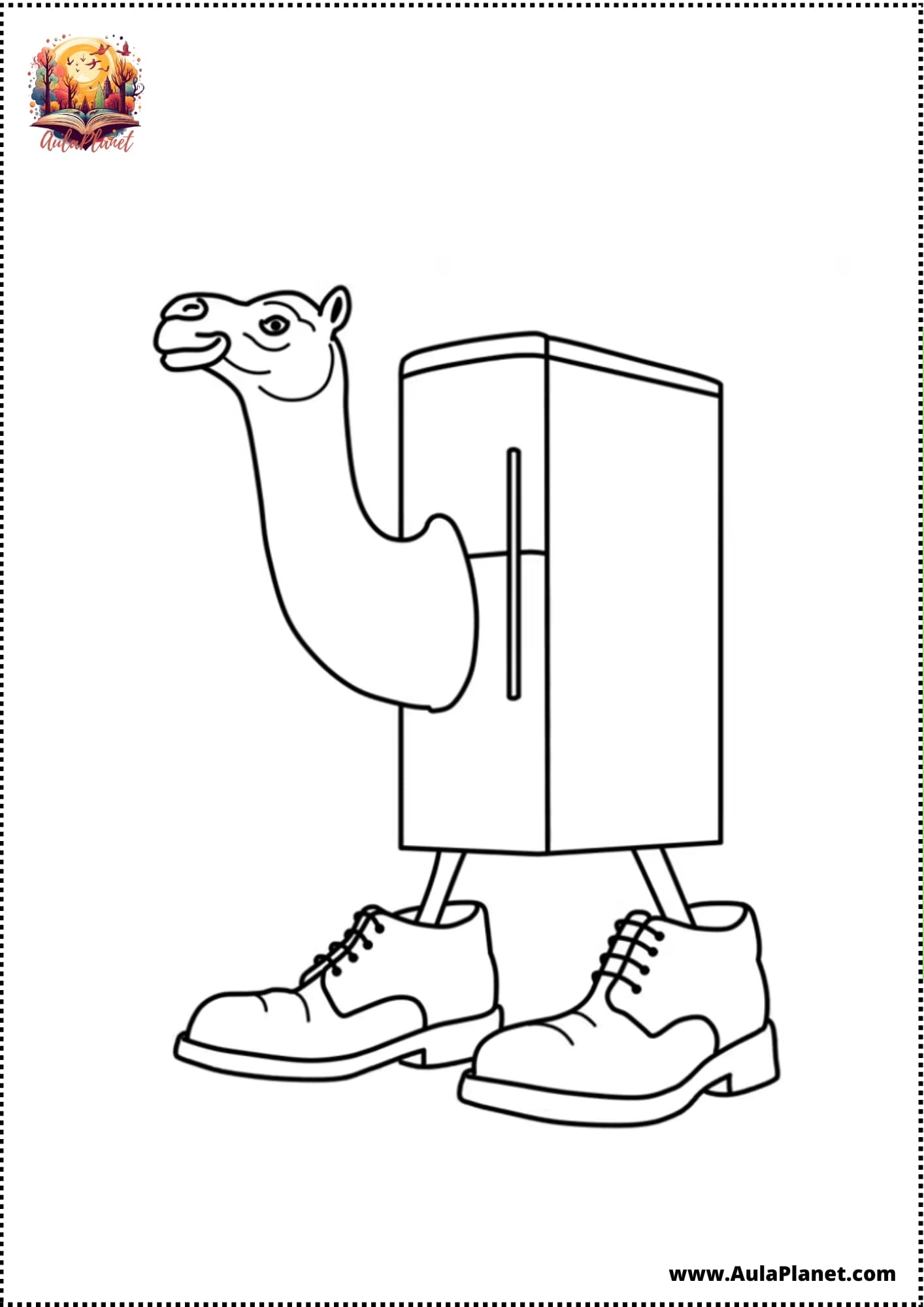 Italian Brainrot Coloring Pages Frigo Camello