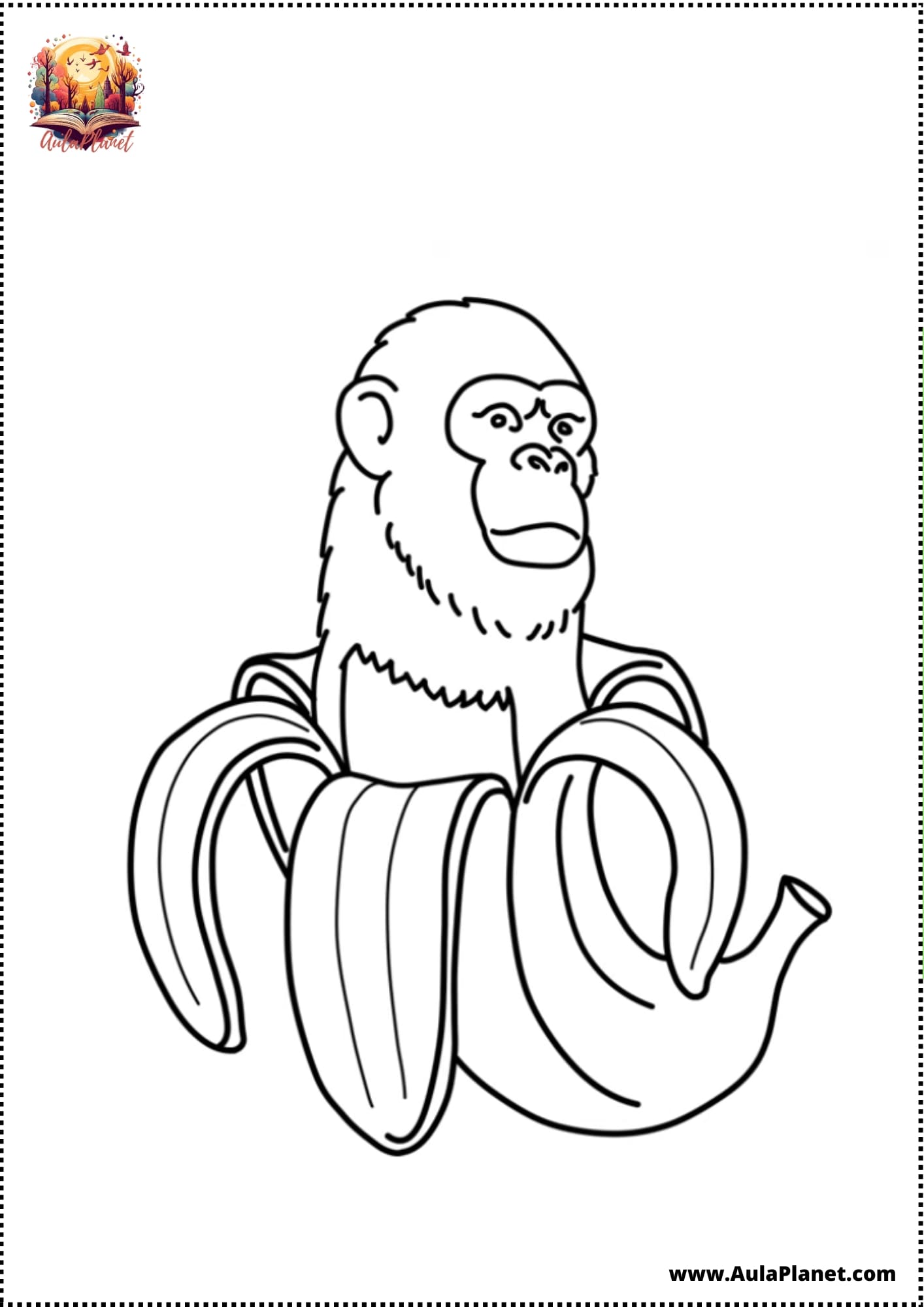 Italian Brainrot Coloring Pages Shimpanzini Bananini