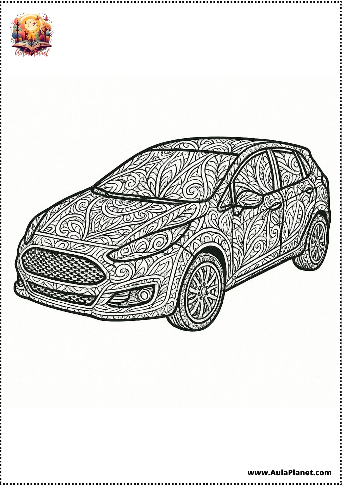 Mandalas de Coches para Colorear