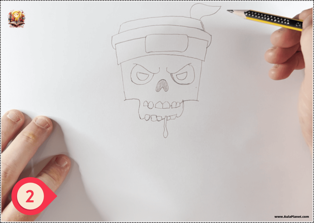 Cómo Dibujar a Cappucino Assassino Zombie Paso 2