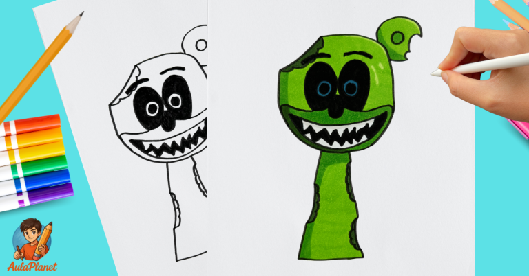Cómo Dibujar a Gummy Bear Fase 2 Paso a Paso | Sprunki OC