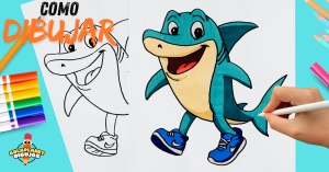 Cómo Dibujar a Tralalero Tralala Estilo Disney Paso a Paso Brainrot Italiano