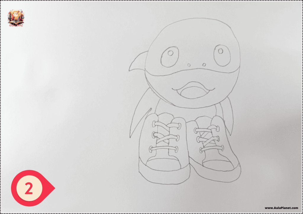 Cómo dibujar a Baby Tralalero Tralala Paso 2