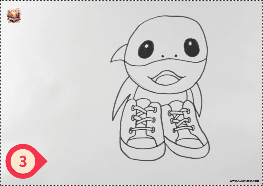 Cómo dibujar a Baby Tralalero Tralala Paso 3