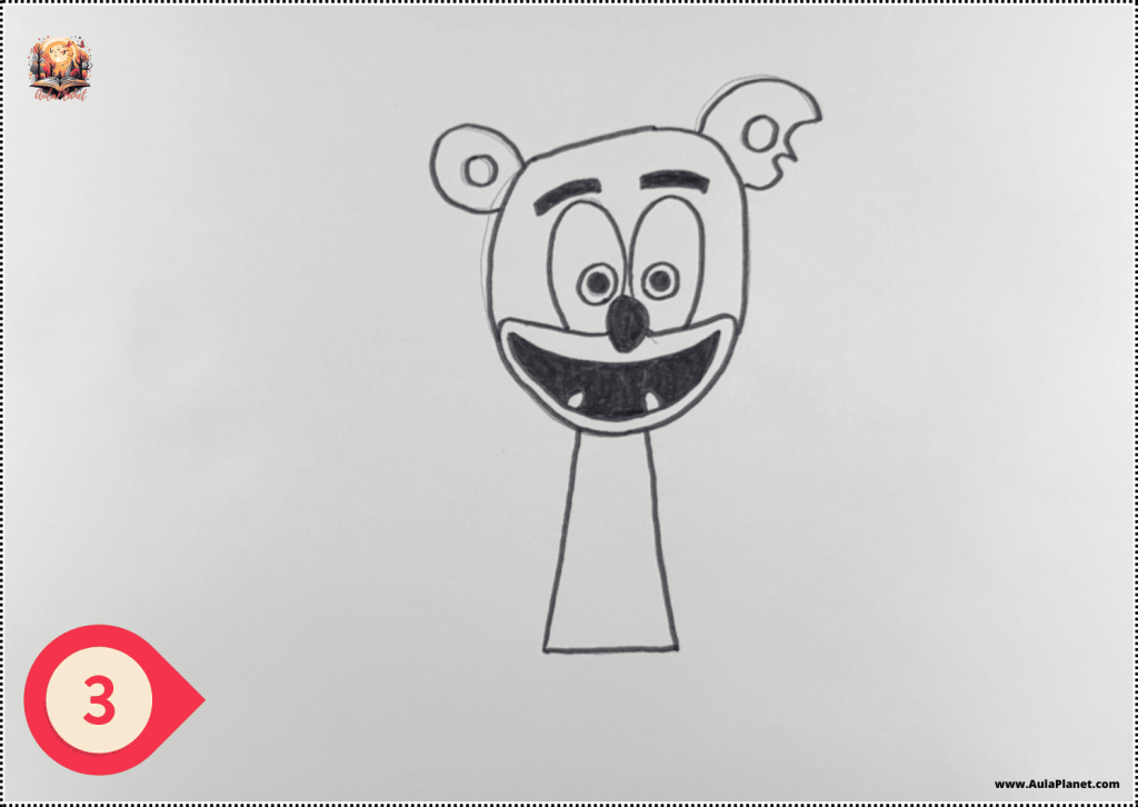 Cómo dibujar a Gummy Bear Fase 1 Paso 3
