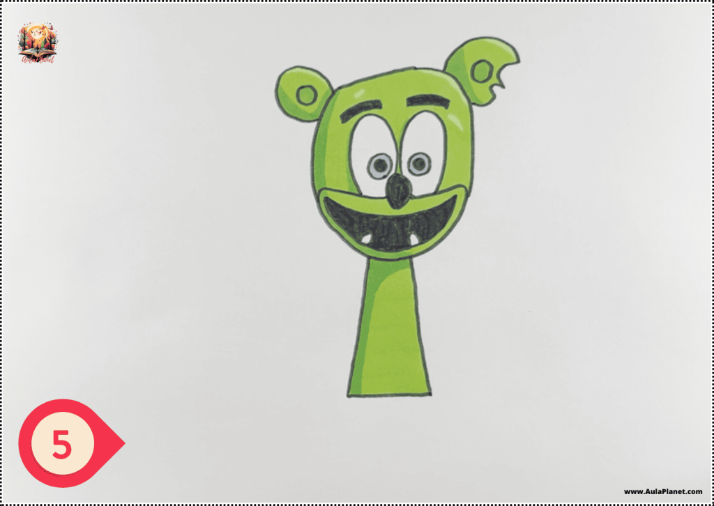 Cómo dibujar a Gummy Bear Fase 1 Paso 5