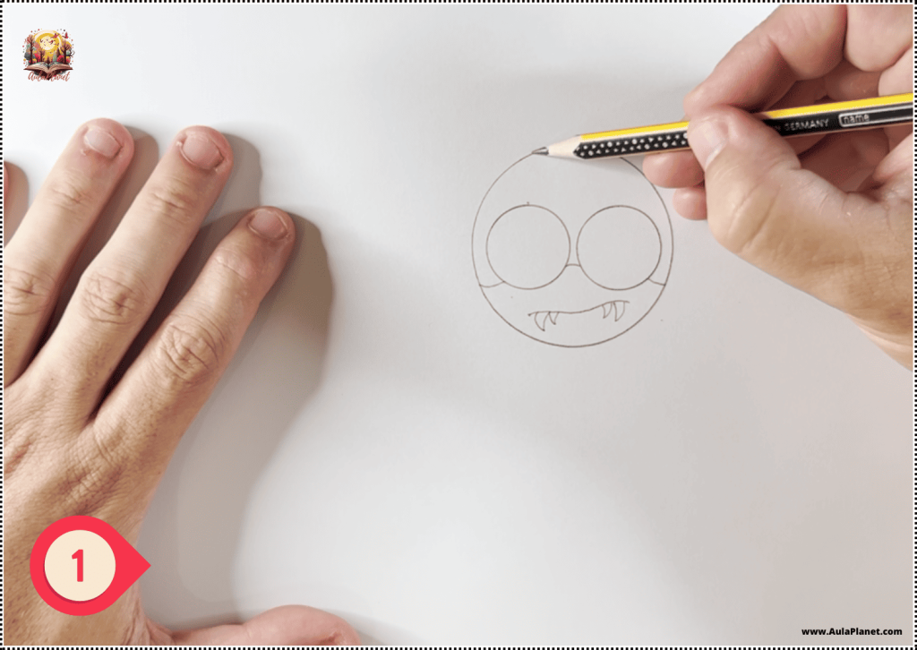 Cómo dibujar a Sprunki Tralalero Tralala Paso 1