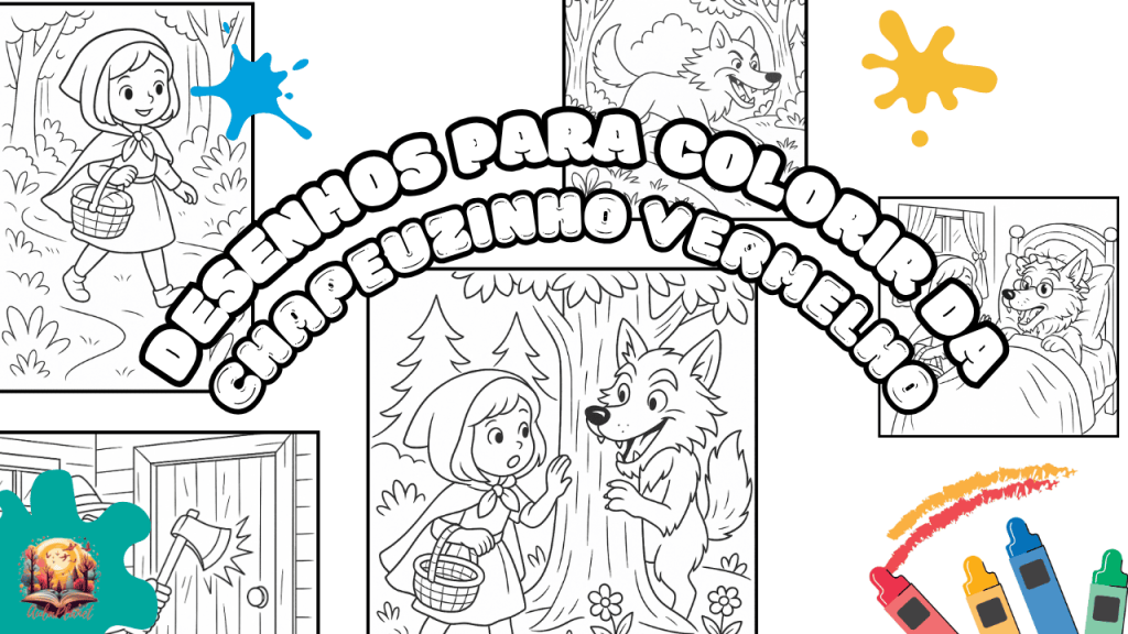 Desenhos para Colorir da Chapeuzinho Vermelho