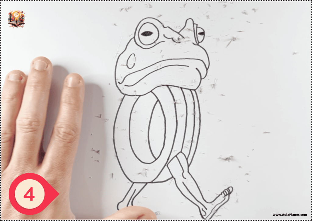 Étape 4 dessin Boneca Ambalabu Brainrot Italien