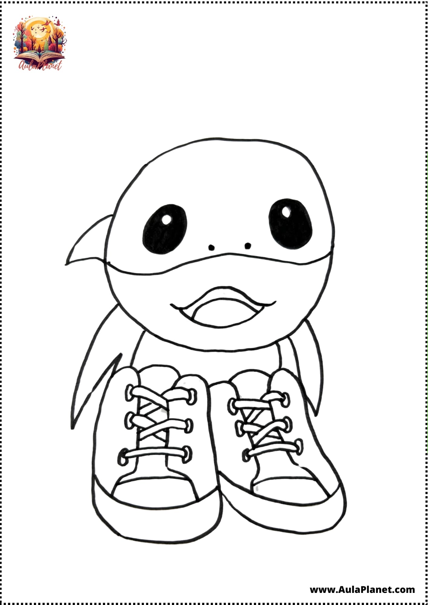 Italian Brainrot Coloring Pages - Baby Tralalero Tralala