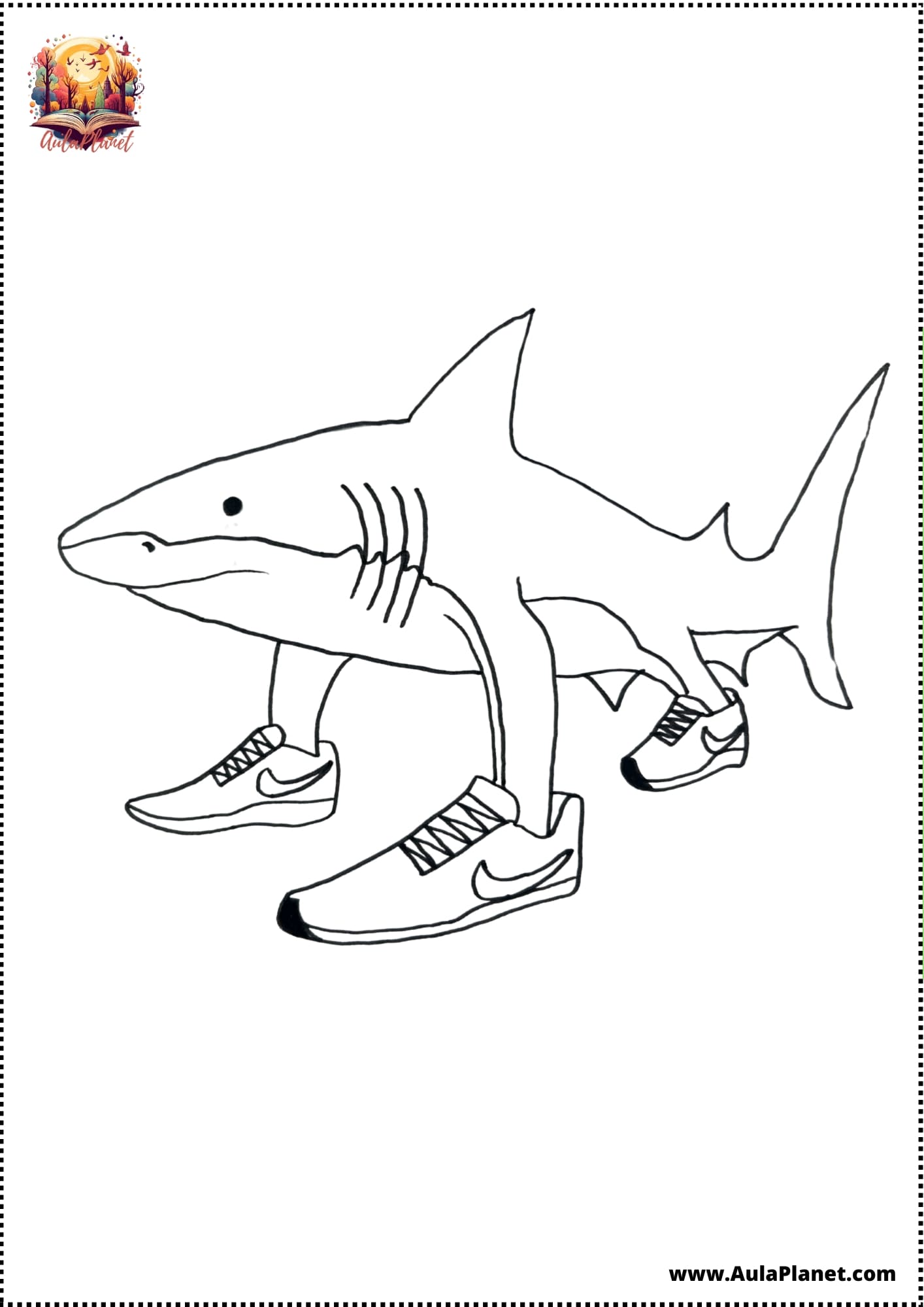 Italian Brainrot Coloring Pages - Tralalero Tralala