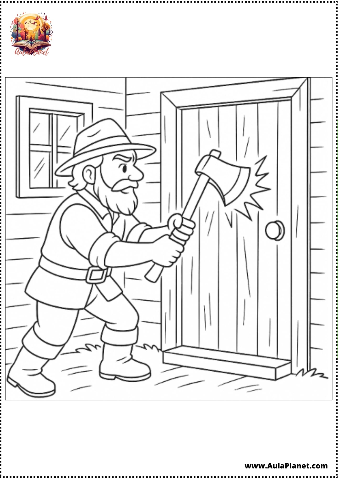 Kırmızı Başlıklı Kız Boyama Sayfaları