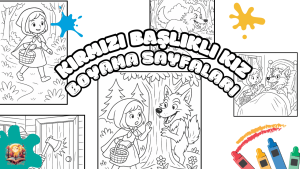 Kırmızı Başlıklı Kız Boyama Sayfaları