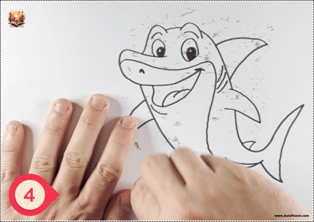 Tralalero Tralala Disney tarzında nasıl çizilir – Adım 4