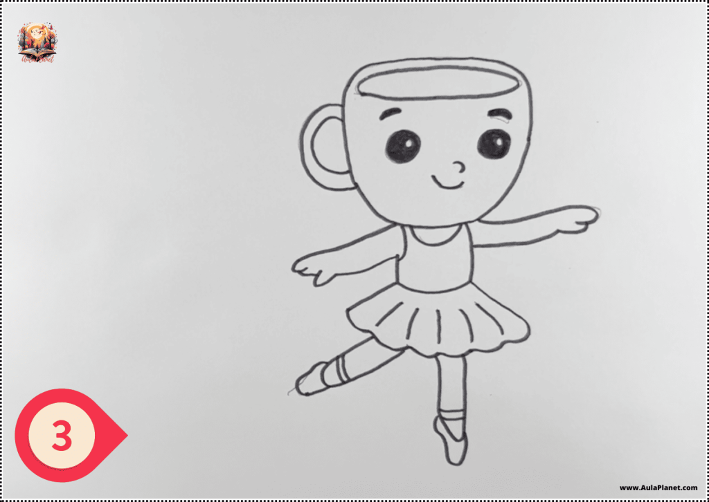 Como Desenhar a Baby Ballerina Cappuccina Passo 3