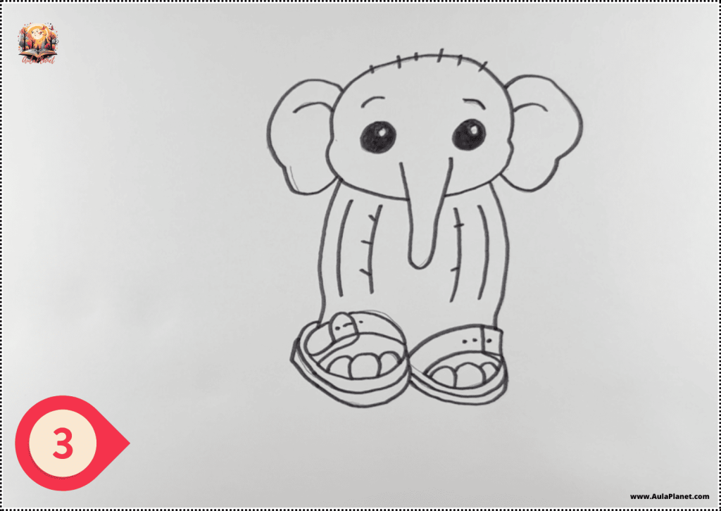 Cómo Dibujar a Baby Lirili Larila Paso 3