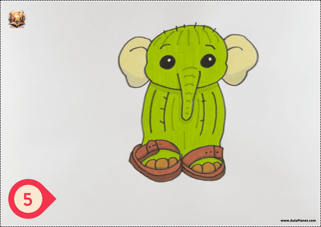 Cómo Dibujar a Baby Lirili Larila Paso 5