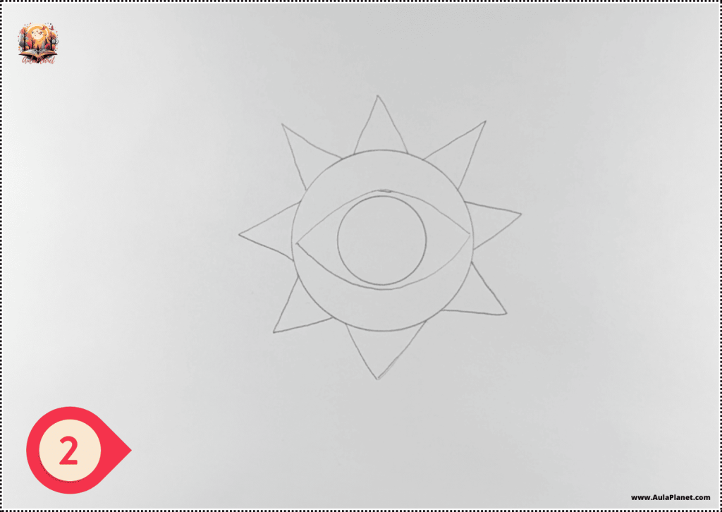 Cómo Dibujar a Mr. Sun Fase 2 de Incredibox Sprunki - Paso 2