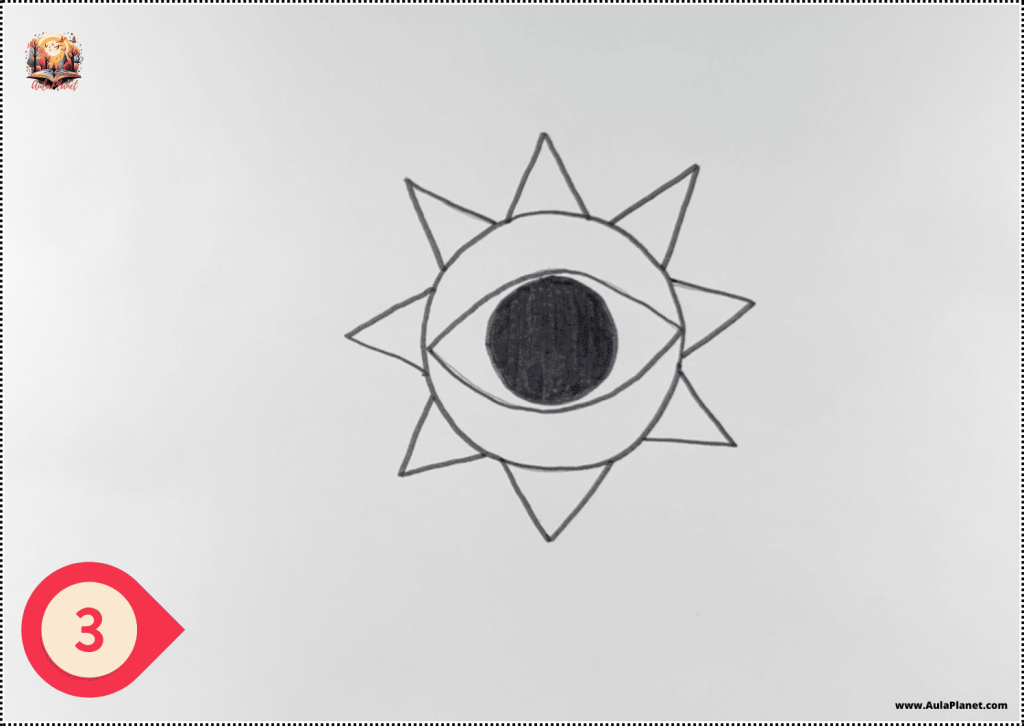 Cómo Dibujar a Mr. Sun Fase 2 de Incredibox Sprunki - Paso 3