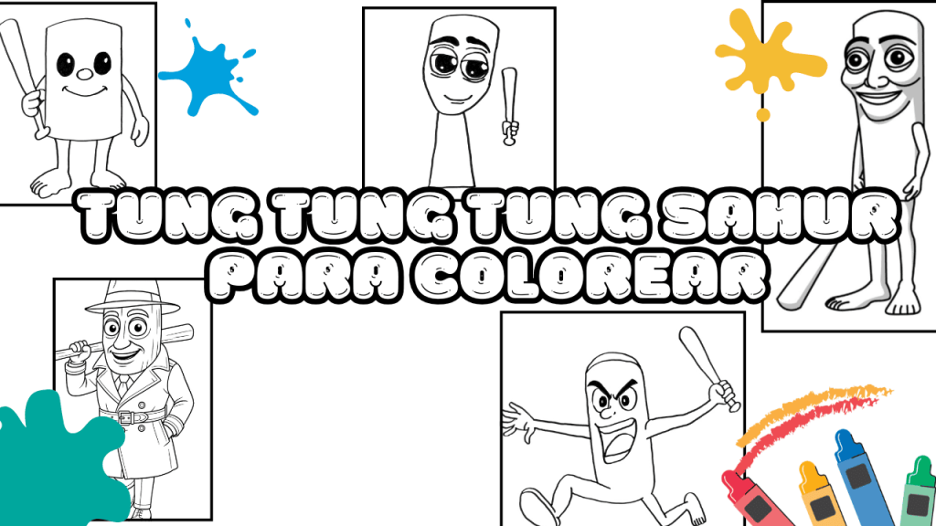 Dibujos de Tung Tung Tung Sahur para Colorear