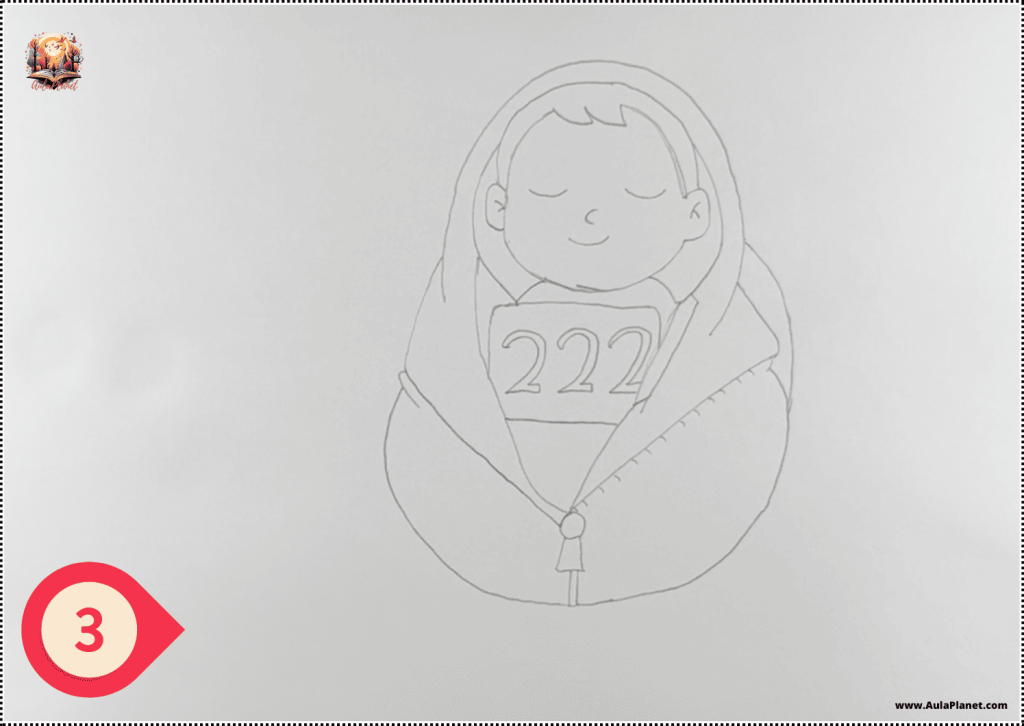 How to Draw Baby Player 222 Step 3