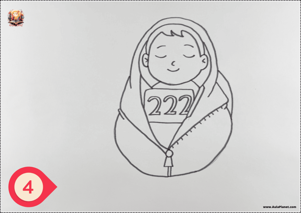 How to Draw Baby Player 222 Step 4