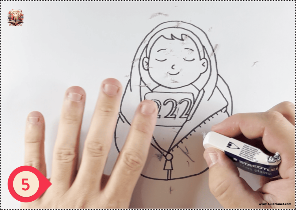 How to Draw Baby Player 222 Step 5