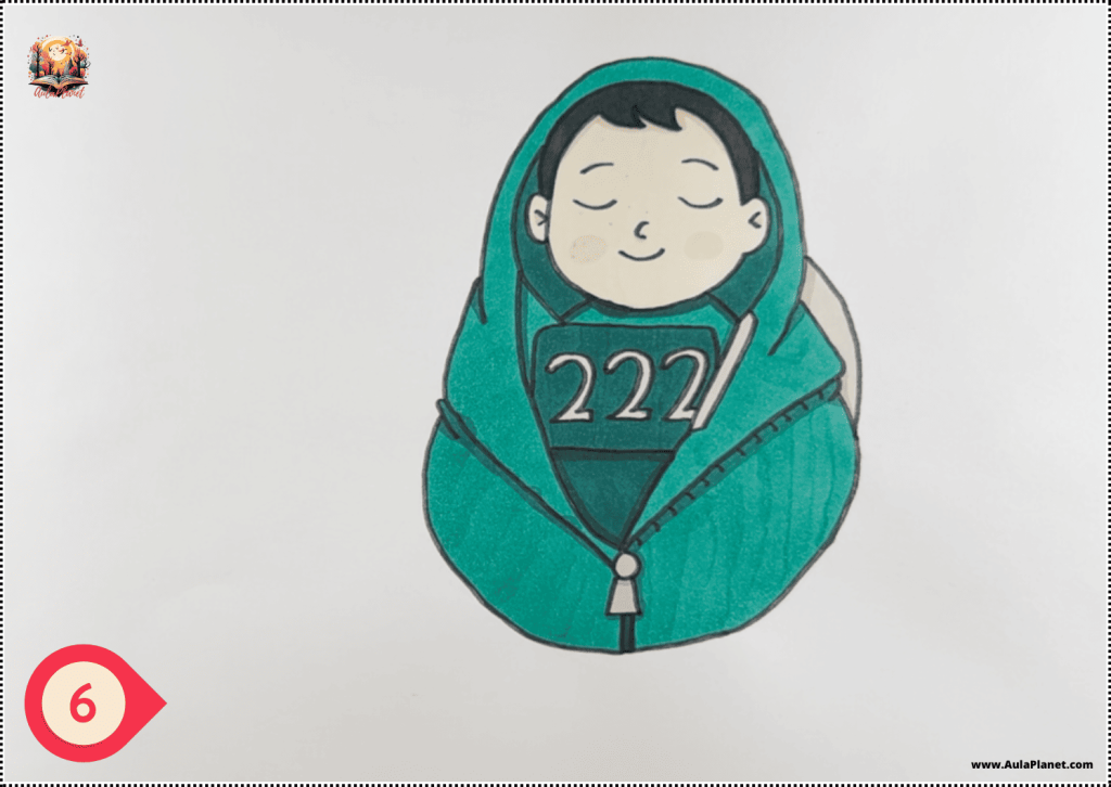 How to Draw Baby Player 222 Step 6