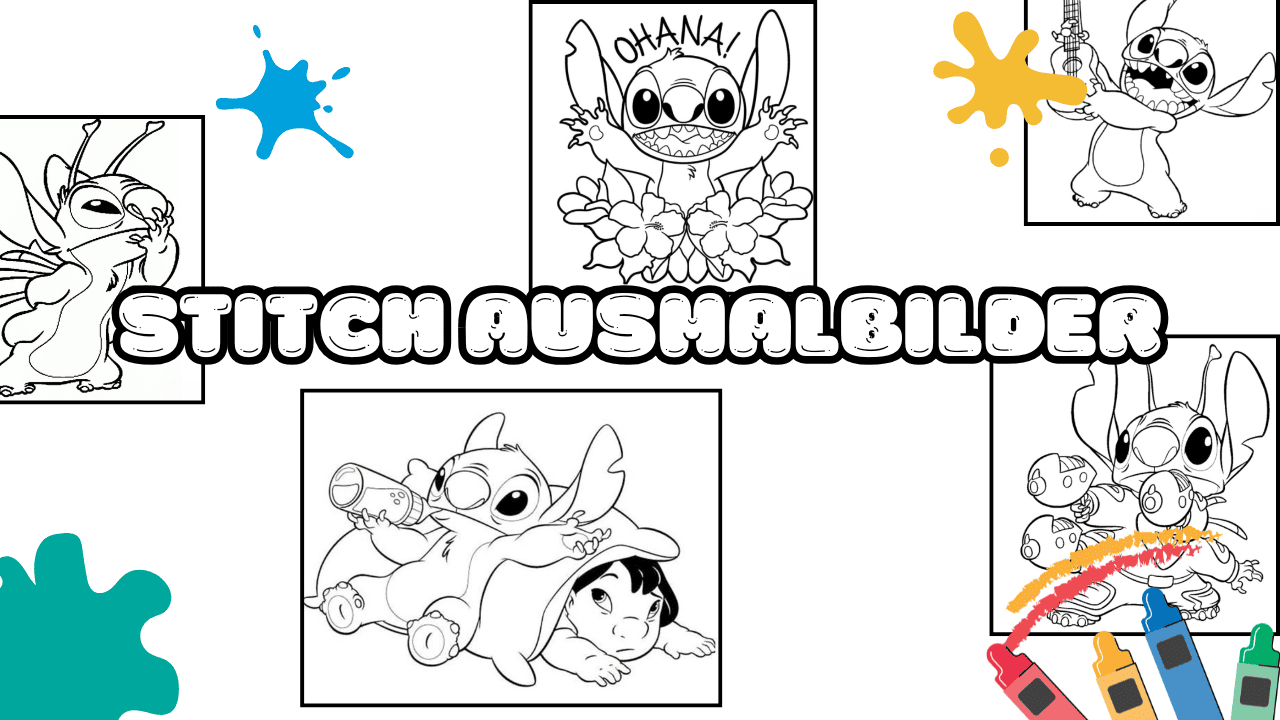 Stitch Ausmalbilder niedlich und kostenlos zum Ausdrucken