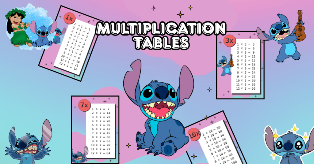 Stitch Multiplication Tables to Print