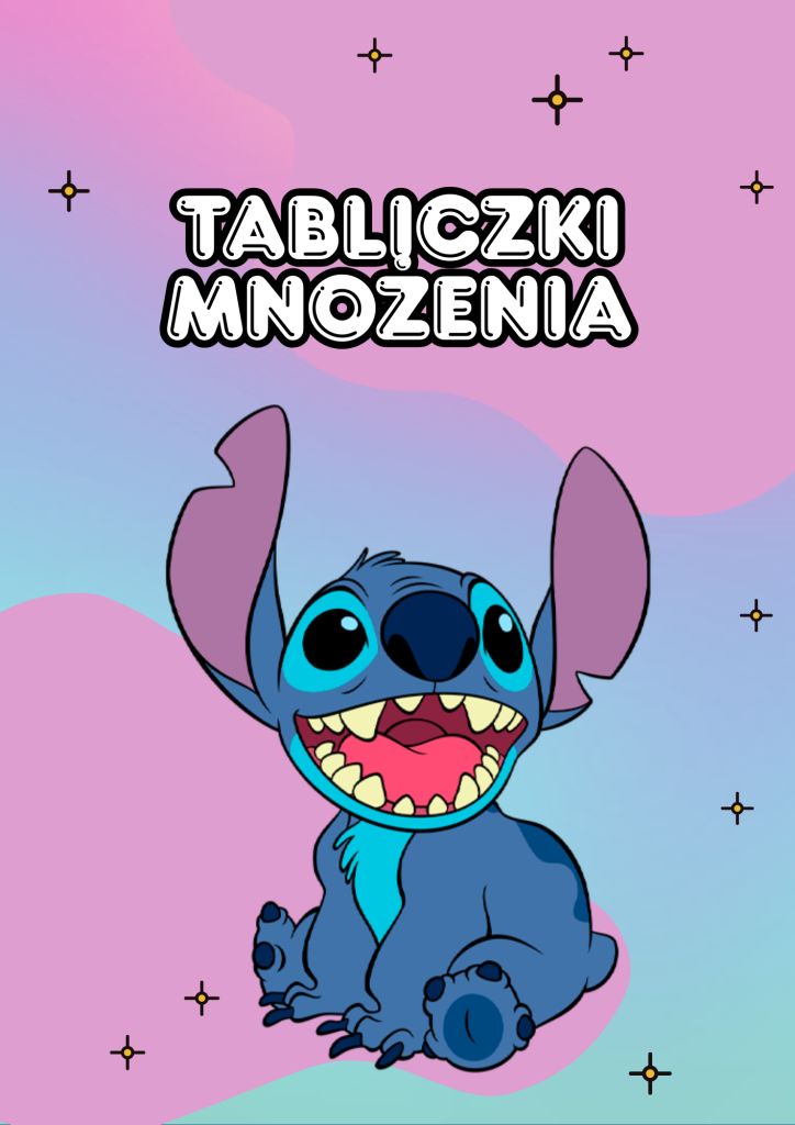 Tabliczki mnożenia ze Stitchem do druku