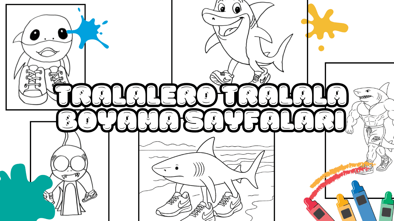 Tralalero Tralala boyama sayfaları