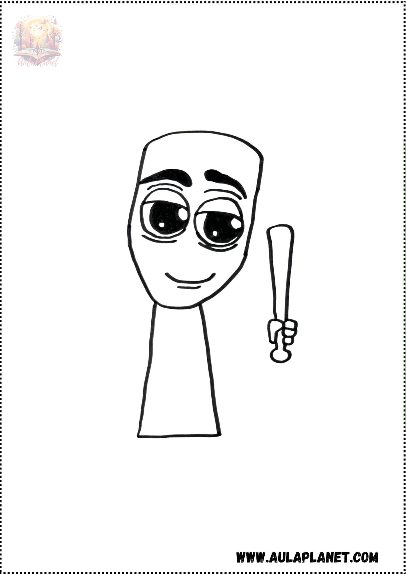 Tung Tung Tung Sahur para Colorear