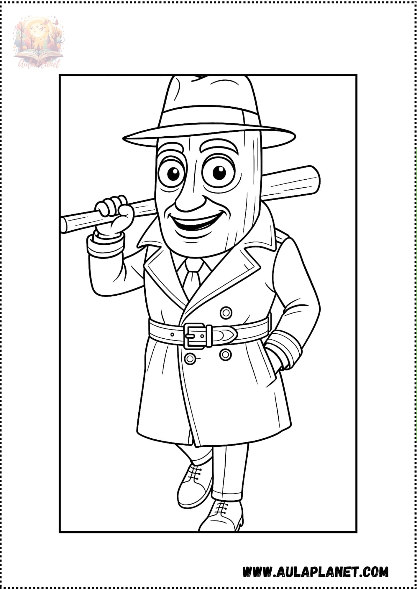 Tung Tung Tung Sahur para Colorear