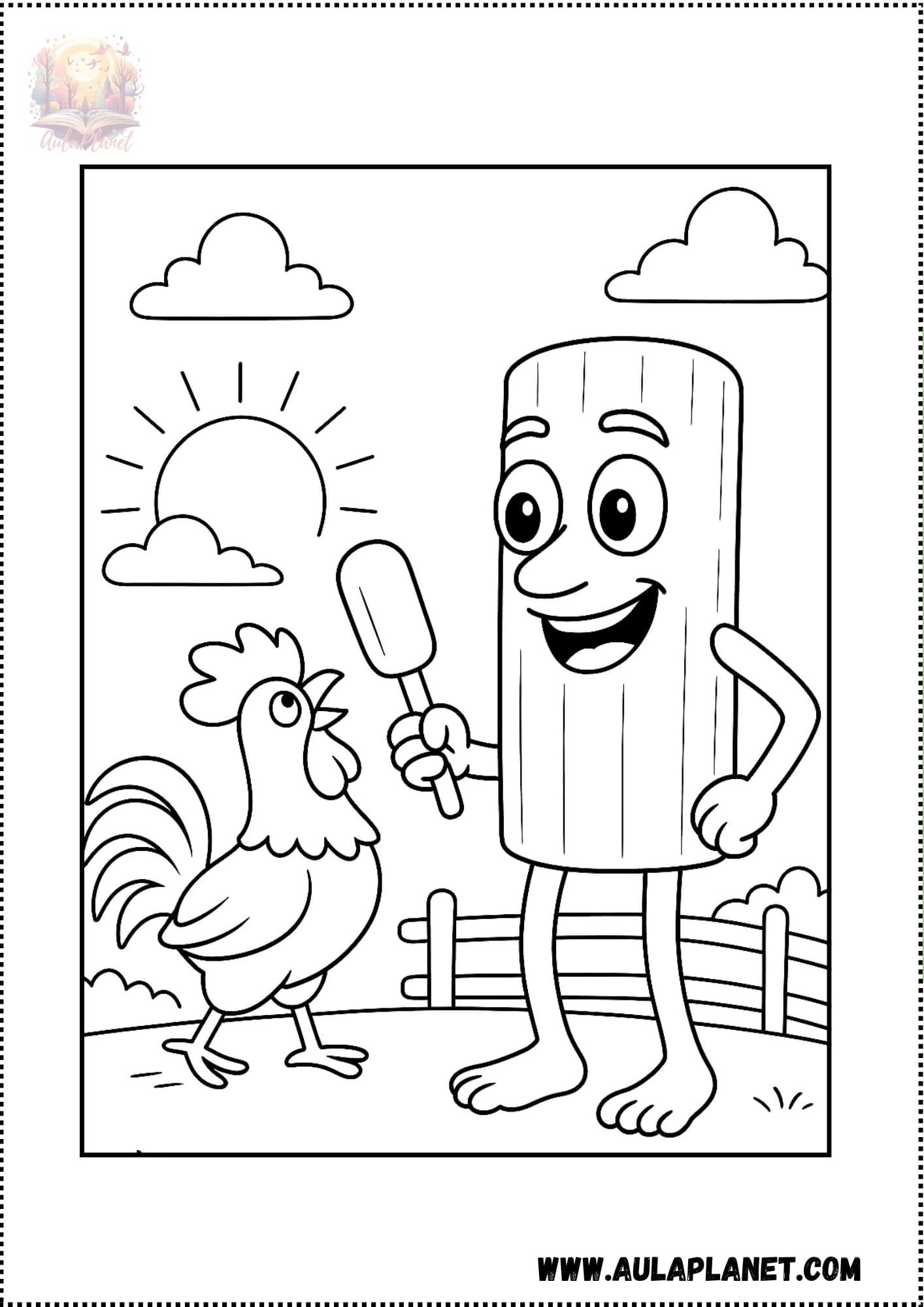 Tung Tung Tung Sahur para Colorear