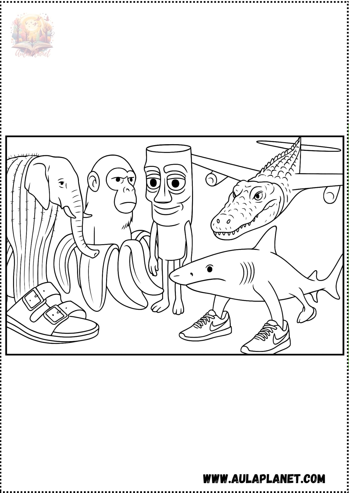 Tung Tung Tung Sahur para Colorear