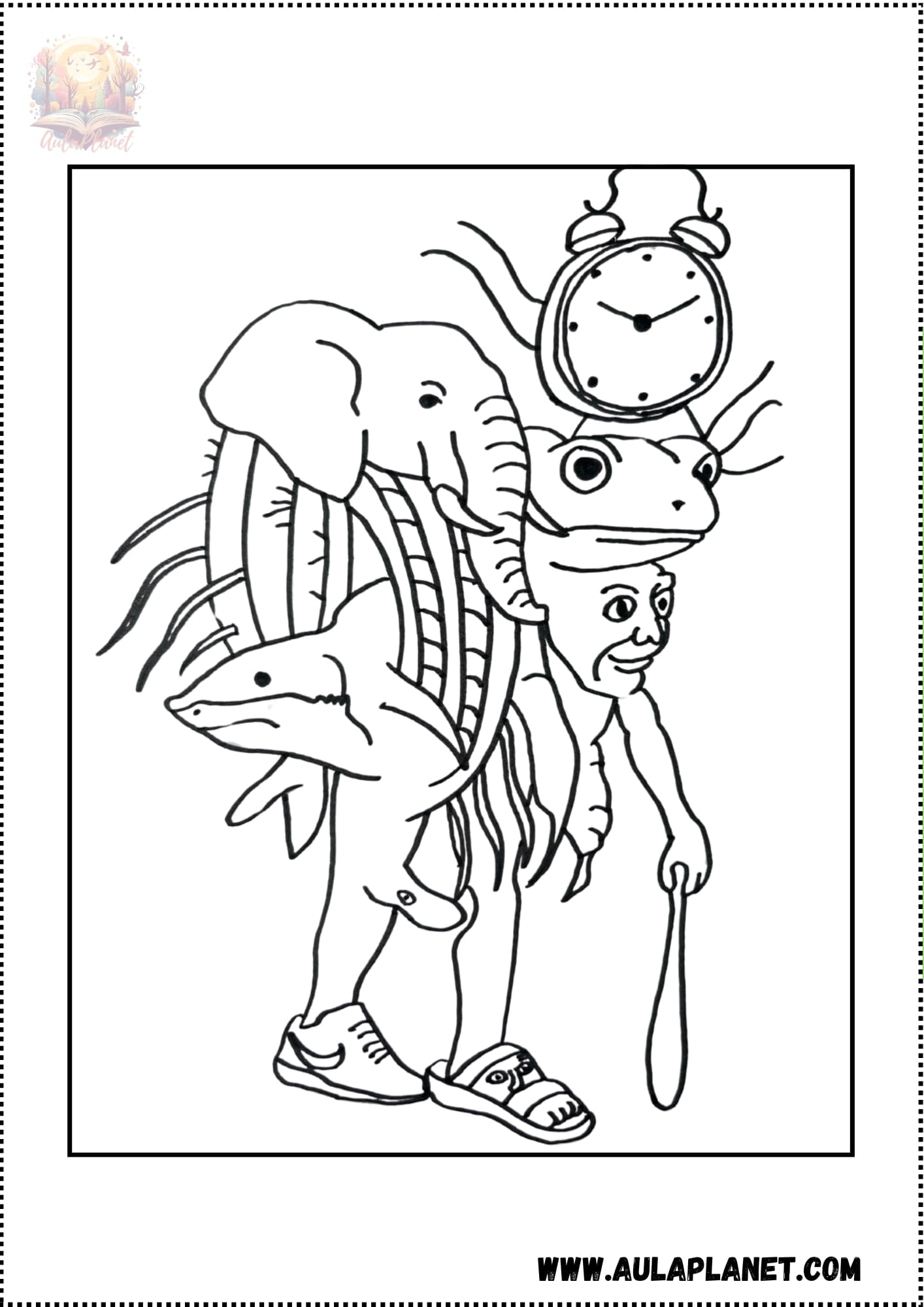 Tung Tung Tung Sahur para Colorear