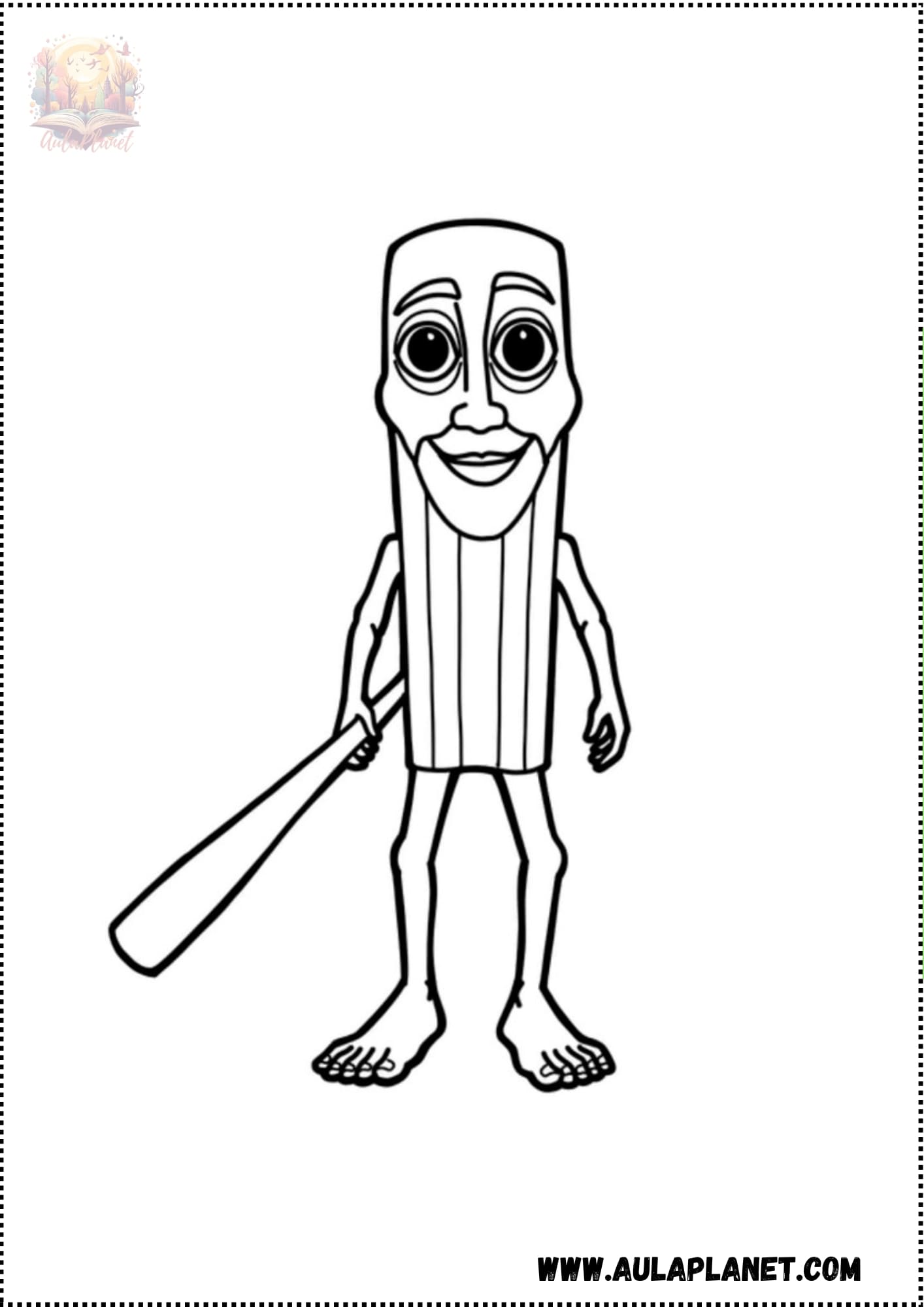 Tung Tung Tung Sahur para Colorear