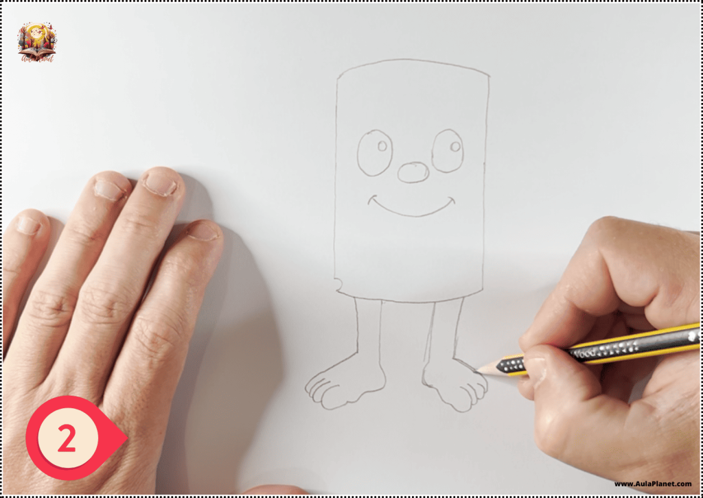 Cómo Dibujar a Baby Tung Tung Tung Sahur Paso 2