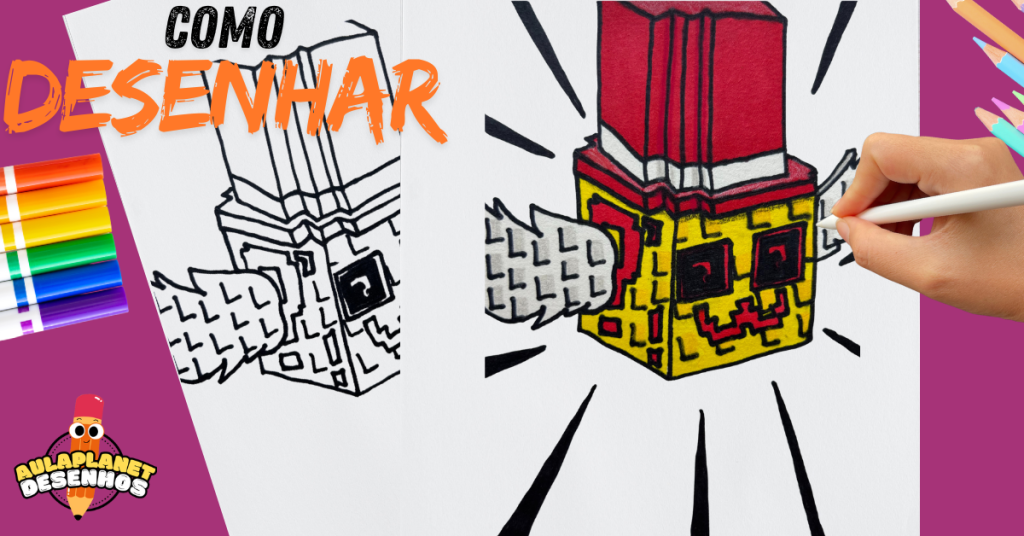Como desenhar o novo Lucky Block Admin de Roube um Brainrot (Roblox)