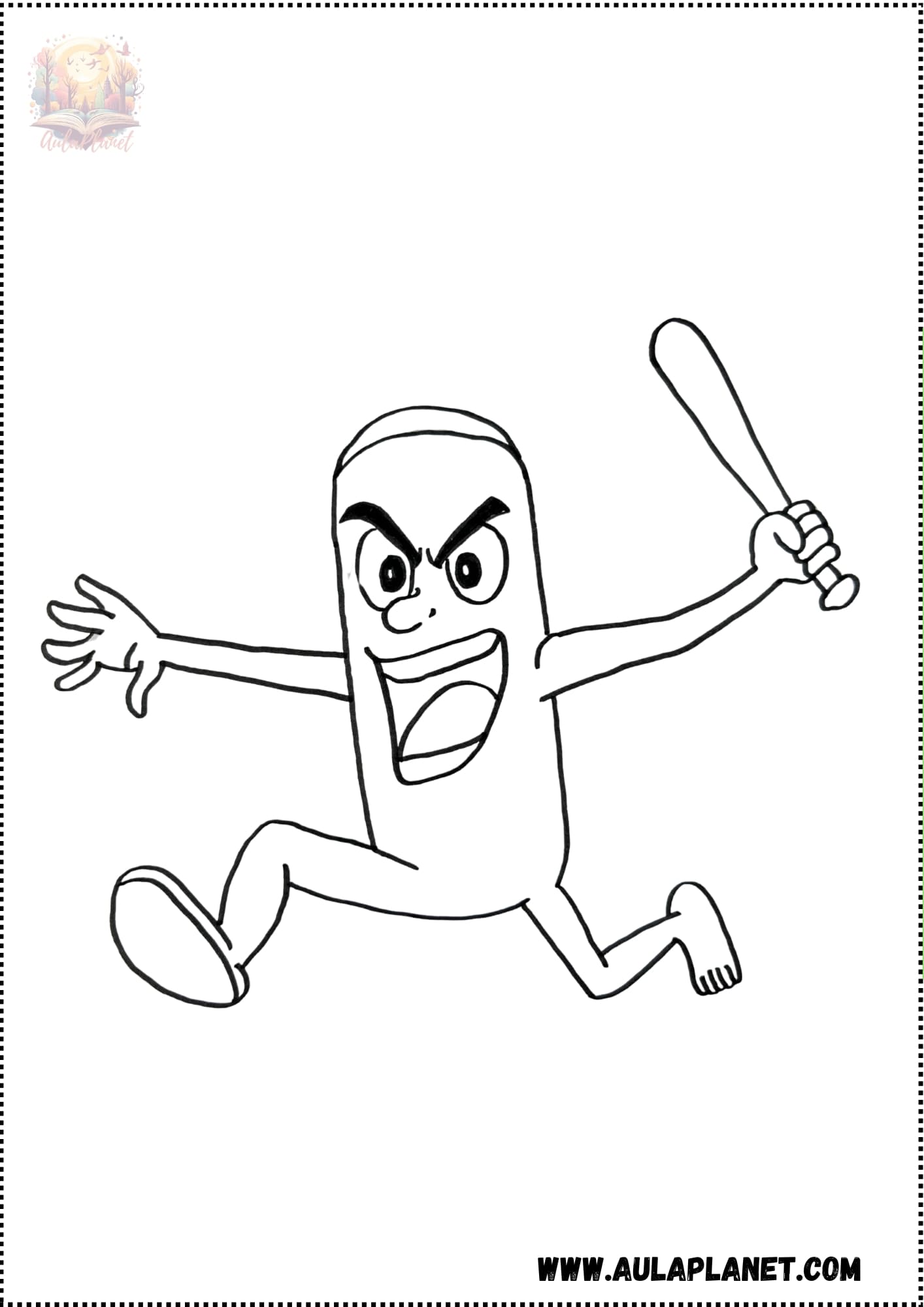Desenhos de Tung Tung Tung Sahur para colorir