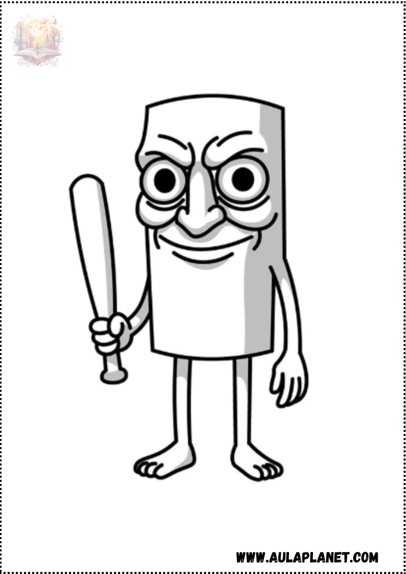 Desenhos de Tung Tung Tung Sahur para colorir