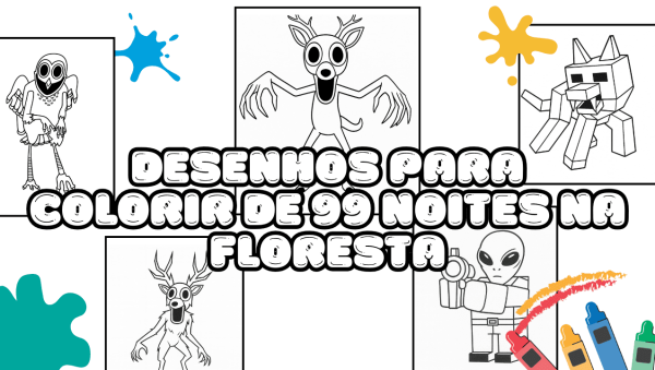 Desenhos para Colorir de 99 Noites na Floresta – Imprima Grátis