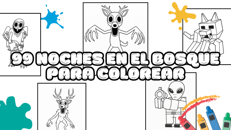 Dibujos de 99 Noches en el Bosque para Colorear – Imprime Gratis