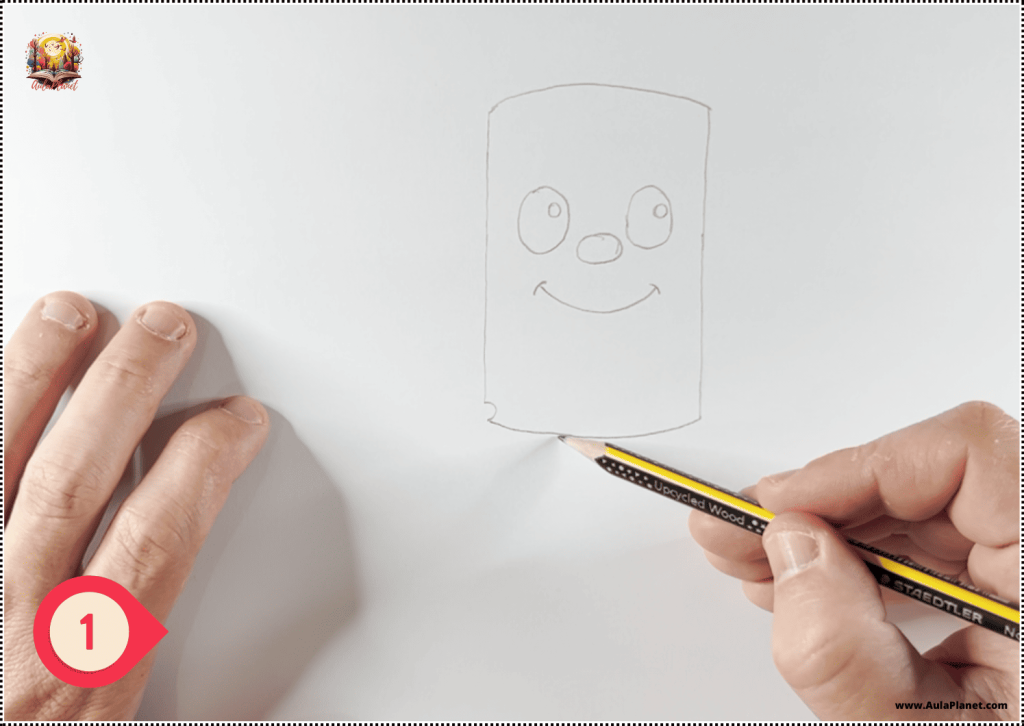 How to Draw Baby Tung Tung Tung Sahur - Step 1