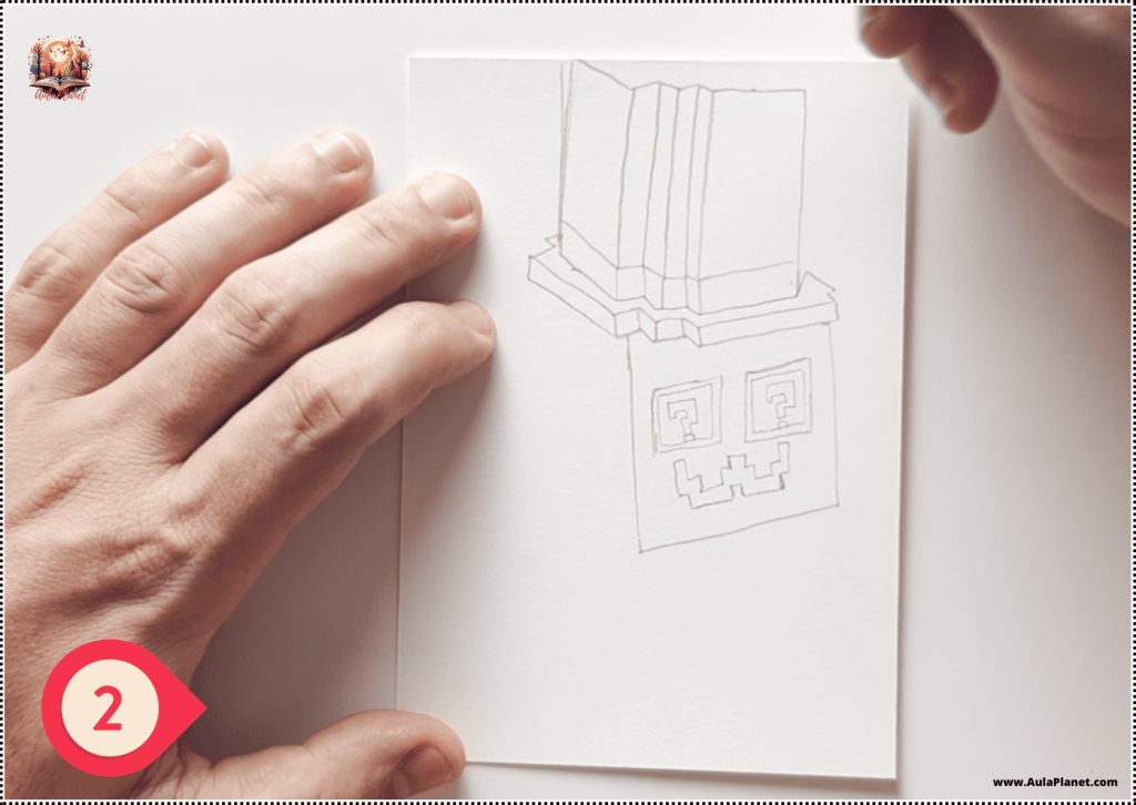 How to Draw the New Admin Lucky Block Step 2