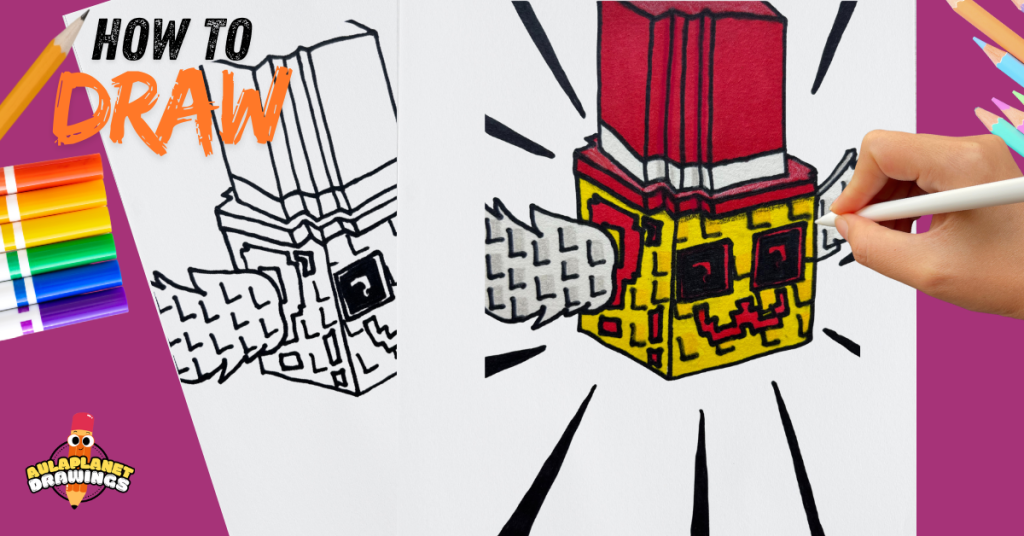 How to Draw the New Lucky Block Admin from Steal a Brainrot (Roblox)