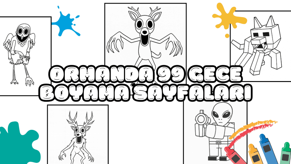 Ormanda 99 Gece Boyama Sayfaları